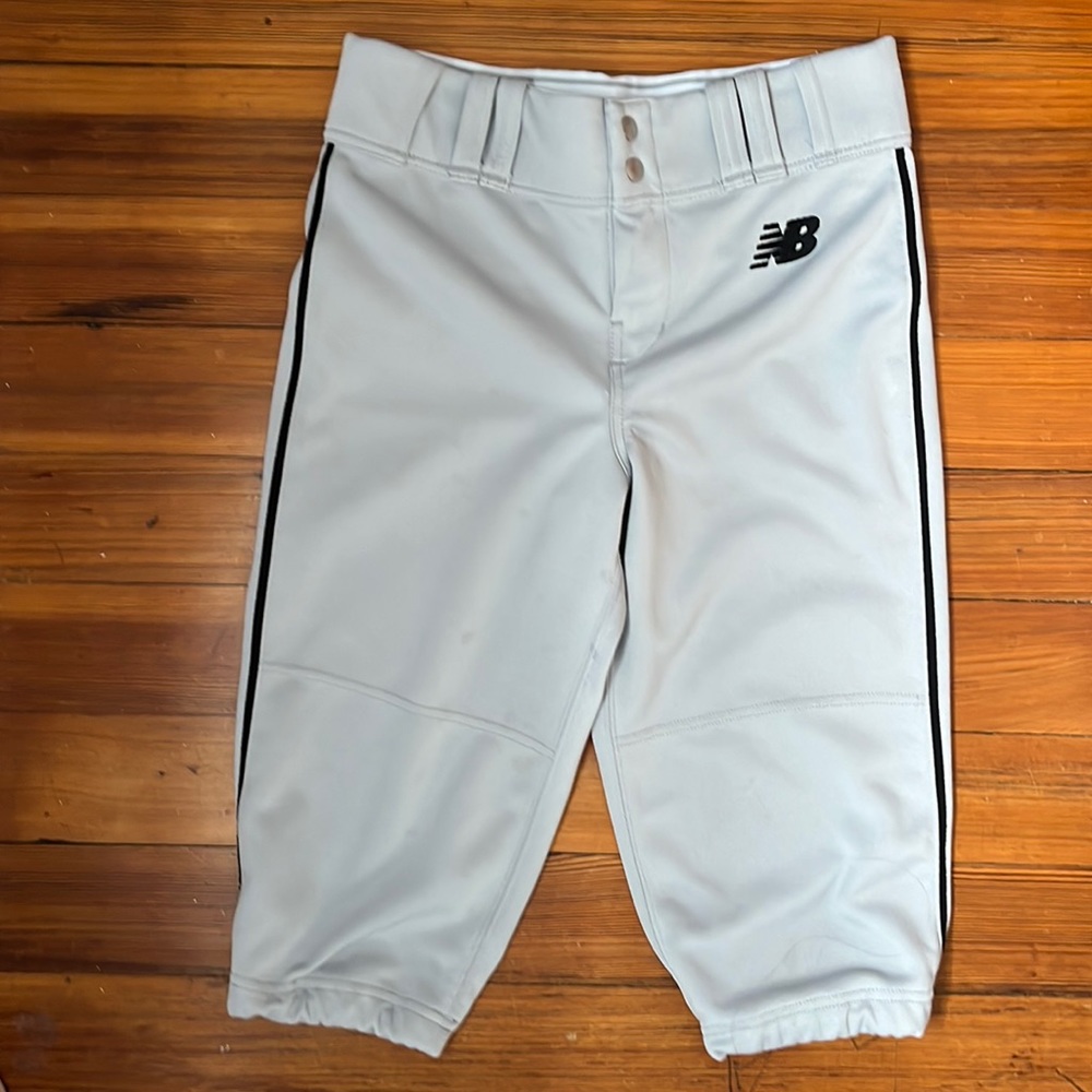 Baseball Pants grey w black strip by New Balance size large